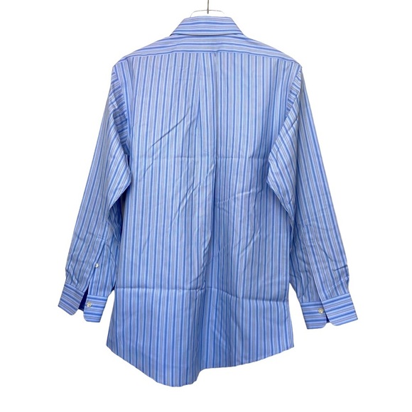 Kirkland Signature Blue/Gold Pinstriped Dress Shirt. Size 15.5/32 Medium - Picture 3 of 5